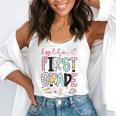 Hello First Grade Teacher Coquette Pencil Bow Back To School Flowy Tank, funny gift