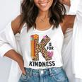 K Is For Kindness Unity Day Teacher Kids Flowy Tank, funny gift