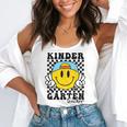 Kindergarten Teacher Hippie Smile Face Back School Flowy Tank, funny gift