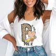 P Is For Pre K Teacher Leopard First Day Of School For Men Women Girls Kids Flowy Tank, funny gift