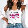 Preschool Teacher In October We Wear Pink Breast Cancer Flowy Tank, funny gift Preschool Teacher In October We Wear Pink Breast Cancer Flowy Tank, funny gift