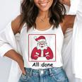 Retro All Done Christmas Special Ed Teacher Team Santa Women Flowy Tank, funny gift