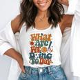 Retro PE Teacher What Are We Doing Today School Coach Women Flowy Tank, funny gift Retro PE Teacher What Are We Doing Today School Coach Women Flowy Tank, funny gift