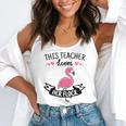 This Teacher Loves Her Flock Cute Flamingo Teacher Flowy Tank, funny gift