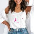 I Wear Pink For My Teacher Breast Cancer Awareness Support Men Women Flowy Tank, funny gift