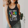 100th Day Of School Get Your Cray On Teacher Flowy Tank, funny design 100th Day Of School Get Your Cray On Teacher Flowy Tank, funny design