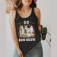 5K Boo Crew Halloween Teacher K5 Floral Ghost Trick Or Teach Flowy Tank, funny design