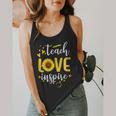 Back To School Teach Love And Inspire Teacher Sunflower Flowy Tank, funny design