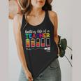 Battery Life Of a Teacher Shirt Thanksgiving Teacher Flowy Tank, funny design