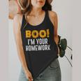 Boo I'm Your Homework Halloween Teacher Costume Flowy Tank, funny design Boo I'm Your Homework Halloween Teacher Costume Flowy Tank, funny design
