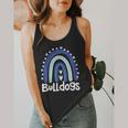 Bulldogs School Mascot Rainbow Teacher Lover Flowy Tank, funny design