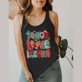 Christmas Coquette Bow Teacher Teach Love Inspire Flowy Tank, funny design