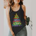 Christmas Tree Made Of Crayons School Teacher Life Student Flowy Tank, funny design