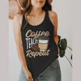 Coffee Teach Repeat Teacher Flowy Tank, funny design Coffee Teach Repeat Teacher Flowy Tank, funny design