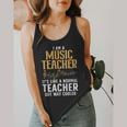 Cool Music Teacher Art For Men Women School Orchestra Coach Flowy Tank, funny design