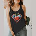 Cute Distressed Super Teacher Superhero Apple Flowy Tank, funny design Cute Distressed Super Teacher Superhero Apple Flowy Tank, funny design