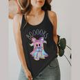 Cute Ghost Book Reading Halloween Teacher Top Girls Women Flowy Tank, funny design