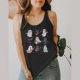 Cute Ghost Cat Playing Musical Halloween Music Teacher Flowy Tank, funny design Cute Ghost Cat Playing Musical Halloween Music Teacher Flowy Tank, funny design