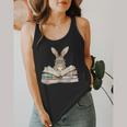 Cute Reading Bunny Glasses Books Bookworm Reader Teacher Flowy Tank, funny design Cute Reading Bunny Glasses Books Bookworm Reader Teacher Flowy Tank, funny design