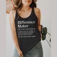 Difference Maker Definition Vintage Teachers Mom Boss Women Flowy Tank, funny design