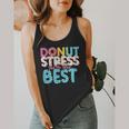 Donut Stress Just Do Your Best Teachers Testing Day For Men Women Girls Kids Flowy Tank, funny design