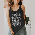 English Teacher Grammar Police Language Nerd You Literally Mean Figuratively V-Neck Modern Short Sleeve Small Flowy Tank, funny design English Teacher Grammar Police Language Nerd You Literally Mean Figuratively V-Neck Modern Short Sleeve Small Flowy Tank, funny design
