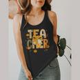 Fall Teacher Pumpkin Coquette Bow Autumn Classroom Flowy Tank, funny design