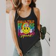Field Trip Squad Groovy Field Day Smile Face Teacher Tie Dye Flowy Tank, funny design Field Trip Squad Groovy Field Day Smile Face Teacher Tie Dye Flowy Tank, funny design