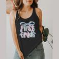 First Grade Coquette Bow Girls Teacher Team 1st Grade Squad Flowy Tank, funny design