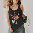 Flower American Sign Language ASL Teacher Teaching Deaf Flowy Tank, funny design