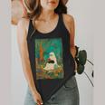 Groovy Ghost Reading Book Cat Halloween Ghost Teacher Flowy Tank, funny design Groovy Ghost Reading Book Cat Halloween Ghost Teacher Flowy Tank, funny design