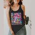 Groovy Teacher Cute Coquette Bow Flower Retro Back To School Flowy Tank, funny design Groovy Teacher Cute Coquette Bow Flower Retro Back To School Flowy Tank, funny design