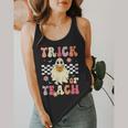 Groovy Teacher Halloween Retro Trick Or Teach Floral Ghost Flowy Tank, funny design Groovy Teacher Halloween Retro Trick Or Teach Floral Ghost Flowy Tank, funny design