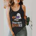Halloween Teacher Women Cute Reading Ghost Read More Books Flowy Tank, funny design Halloween Teacher Women Cute Reading Ghost Read More Books Flowy Tank, funny design