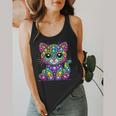 Happy Dot Day Colorful Polka Dot Cat Kitten Teachers Kids Flowy Tank, funny design