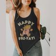 Happy Fri Yay Retro French Fries Friday Lovers Fun Teacher Flowy Tank, funny design