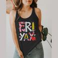 Happy Fri-Yay Teacher Back To School Friday Lovers Flowy Tank, funny design Happy Fri-Yay Teacher Back To School Friday Lovers Flowy Tank, funny design