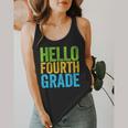 Hello Fourth Grade Shirt 4th Grade Boy Girl Student Teacher Flowy Tank, funny design