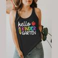 Hello Kindergarten Team Kinder Back To School Teacher Kids Flowy Tank, funny design