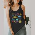Hello Word In Different Languages Travel And Teacher Lover Flowy Tank, funny design