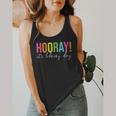 Hooray It's Library Day Teacher Reader Books Back To School Flowy Tank, funny design