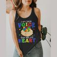 I Am Their Voice They Are My Heart Autism Awareness Teacher Flowy Tank, funny design