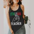 Italian Teacher Italy Italia Back To School First Day Flowy Tank, funny design Italian Teacher Italy Italia Back To School First Day Flowy Tank, funny design