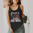 I Love Math Cats And Coffee Heart Mathematics Teacher Flowy Tank, funny design I Love Math Cats And Coffee Heart Mathematics Teacher Flowy Tank, funny design