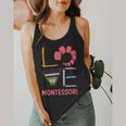 Love Montessori Education Math Teacher Flowy Tank, funny design
