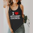 I Love Student Council Student Teacher Flowy Tank, funny design