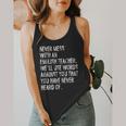 Never Mess With An English Teacher Back To School Flowy Tank, funny design
