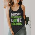 Music Teachers Love Brains Cute Teaching Halloween Flowy Tank, funny design