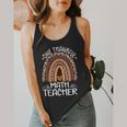 One Thankful Math Teacher Leopard Rainbow Thanksgiving Flowy Tank, funny design One Thankful Math Teacher Leopard Rainbow Thanksgiving Flowy Tank, funny design