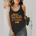 One Thankful PE Teacher Thanksgiving Fall Autumn Groovy Flowy Tank, funny design